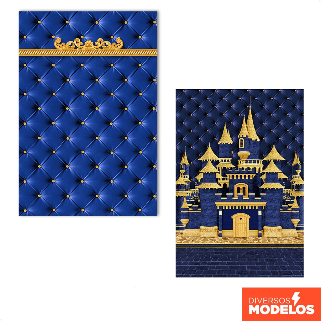 Painel de Festa Realeza Menino Castelo Retangular Lateral Sublimado Em Tecido 1,50x2,20m em Oferta na Shopee