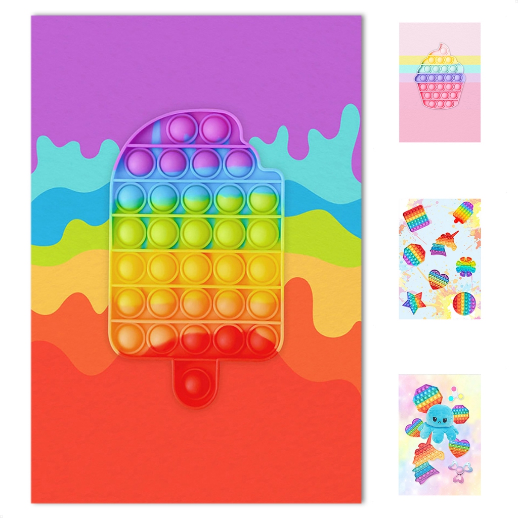 Painel Retangular Pop It Decoração Infantil Vertical Lateral Sublimado Tecido 1,50x2,20 em Oferta na Shopee