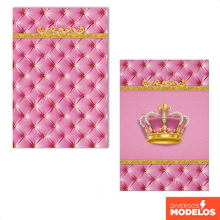 Painel Festa Menina Realeza Retangular Vertical Lateral Sublimado Decoração Em Tecido 1,50x2,20m em Oferta na Shopee