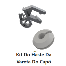 Kit c/ 02 Pçs da Haste da Vareta do Capô Ford • Cargo Leve (96 -19) • Cargo Médio/Pesado (02 -19)