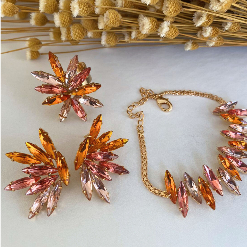 Brincos Laranja e Dourado: Onde Comprar | BuscaProdutos