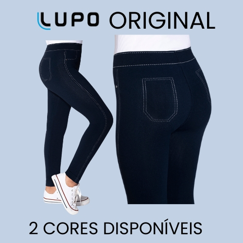Legging Infantil Menina Meia Calça Jeans Fio 150 Tecido Grosso Lupo Escola