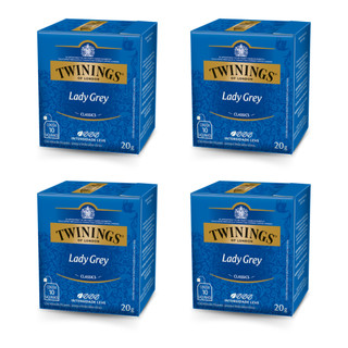 CHÁ TWININGS PRETO LADY GREY 10SQ Kit C/4 Un em Oferta na Shopee