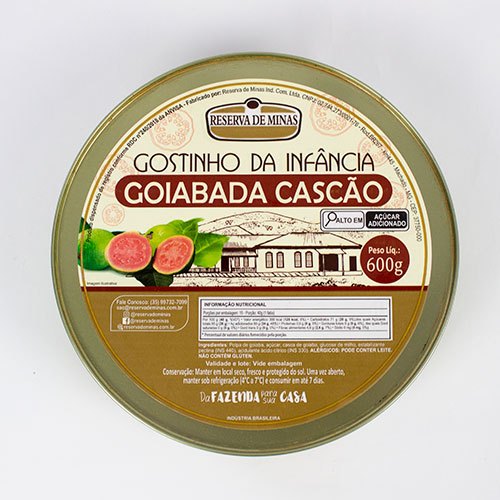 GOIABADA CASCAO GOSTINHO INFANCIA RESERVA DE MINAS 600g