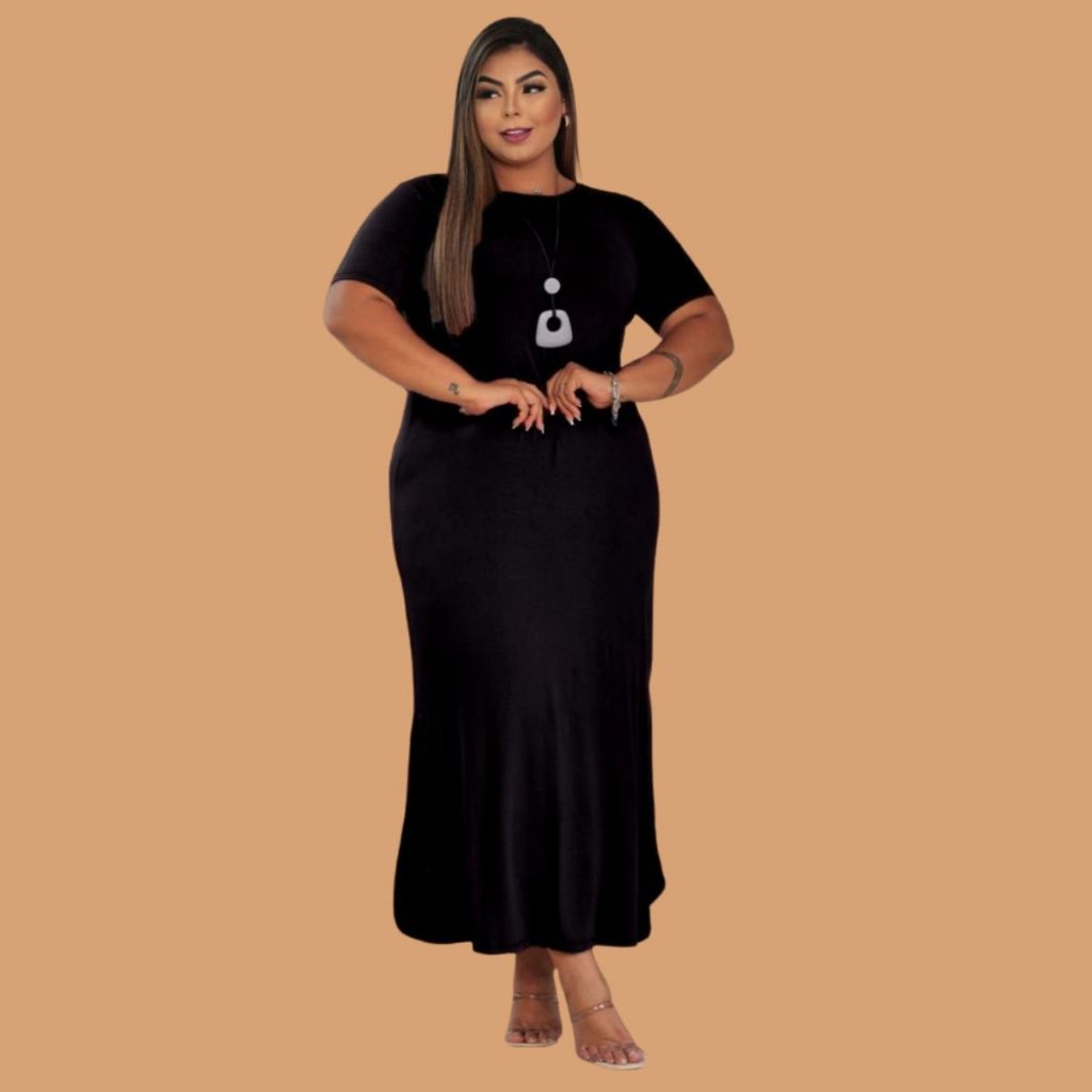 Vestido Longo com Fenda Tamanho Único GG Confortável Festa Lindo em Oferta na Shopee