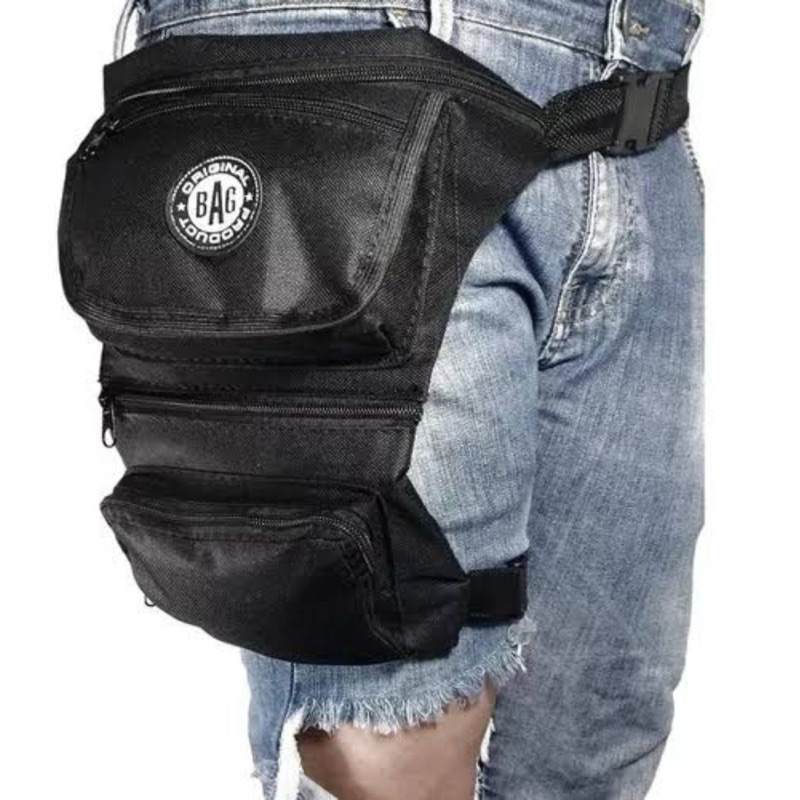 Pochete Bag De Perna Motoboy Camping Saque Rápido Multiuso Pesca Cartucheira Impermeável