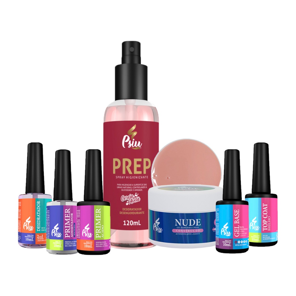 Kit Completo Psiu Preparadores Prep Gel 25g ( A Escolher )