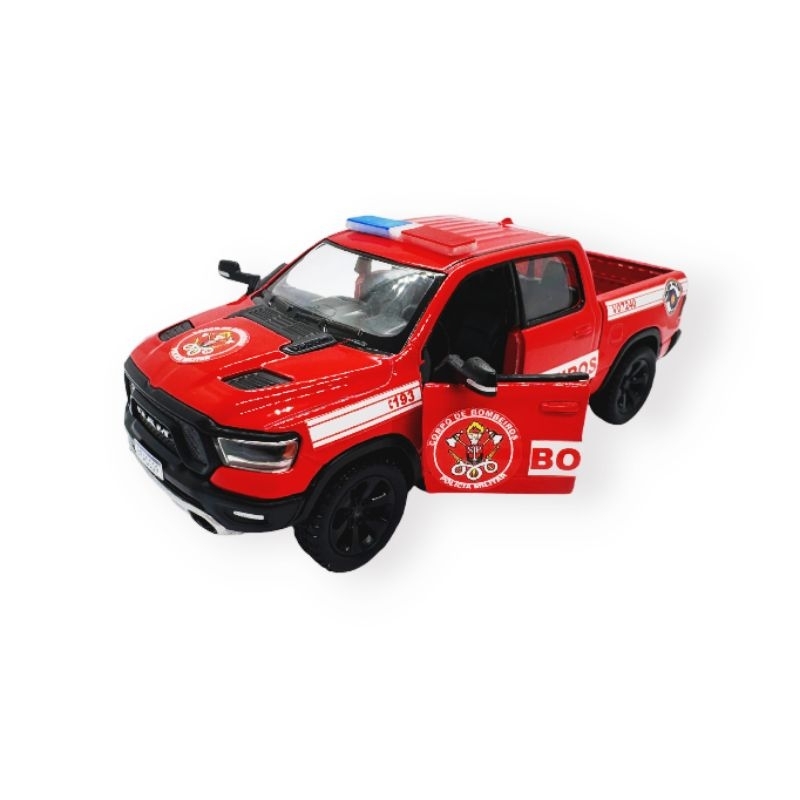 Miniatura Dodge RAM Viatura Bombeiro Resgate SIATE 13cm metal