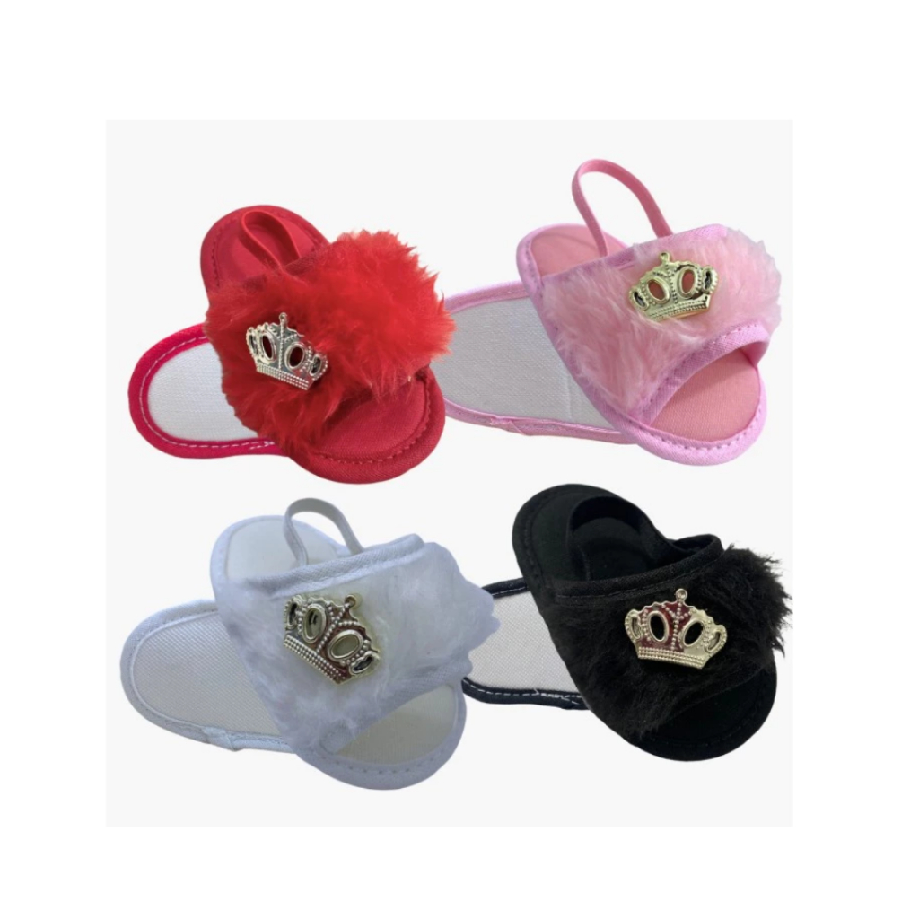 Chinelo pantufas para bebes blogueirinha pelinho menina mamae bebe em Oferta na Shopee