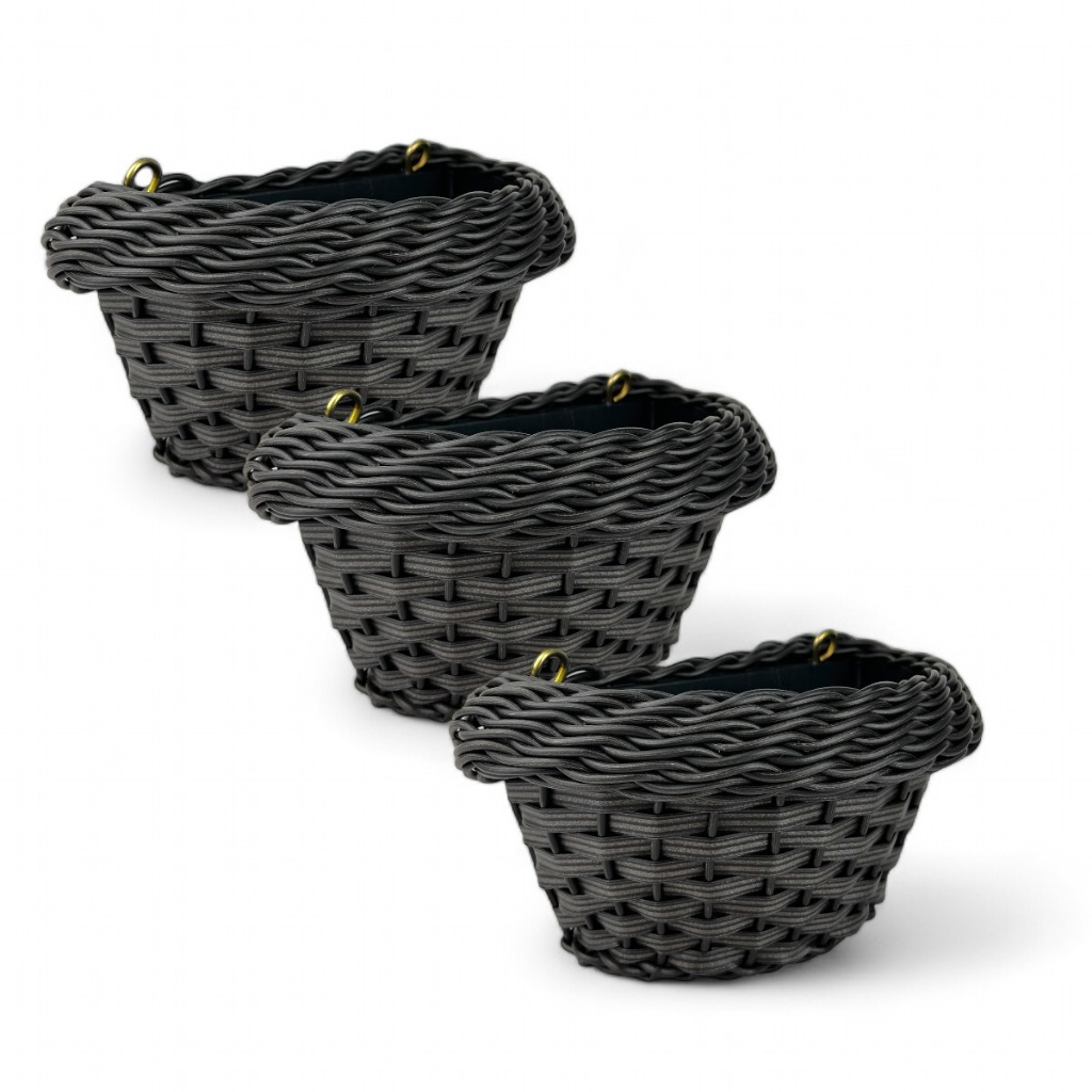 kit 6 Vasos de Parede Meia Lua em Fibra Sintética Flor Arranjo Decorativo Pergolado em Oferta na Shopee