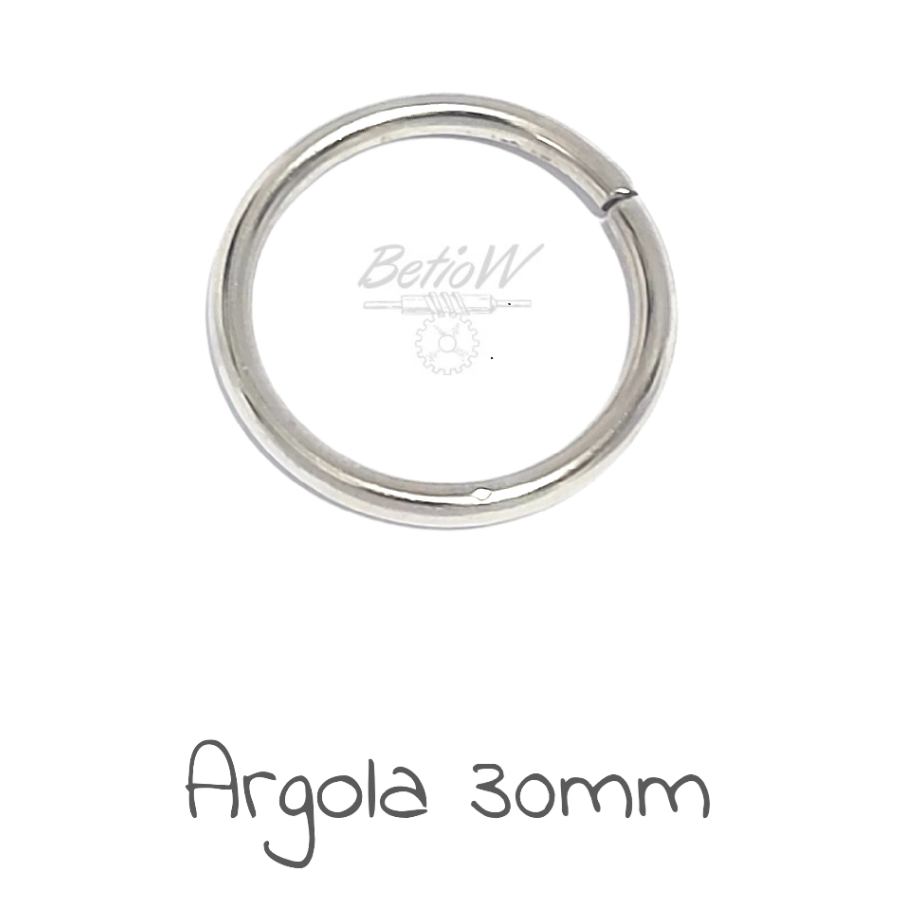 ARGOLA PRATA 30MM (40UND) - 3,0 CM Para Bolsas, Mochilas, Necessaire, Artigos de Costura e Confecções