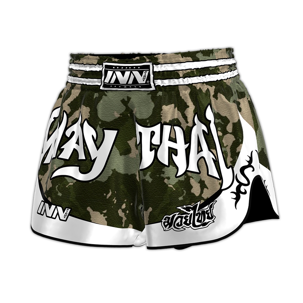 Short Muay Thai Champion Military Army Unissex