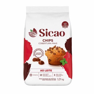 Cobertura Forneável Mais Chips Ao Leite 1,01kg Sicao em Oferta na Shopee