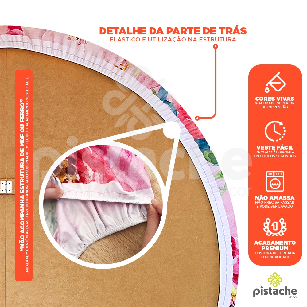 Detalhes do Capa de Cilindro e Painel Festa Decoração Carnaval Sublimado Em Tecido Veste Fácil C/Elástico