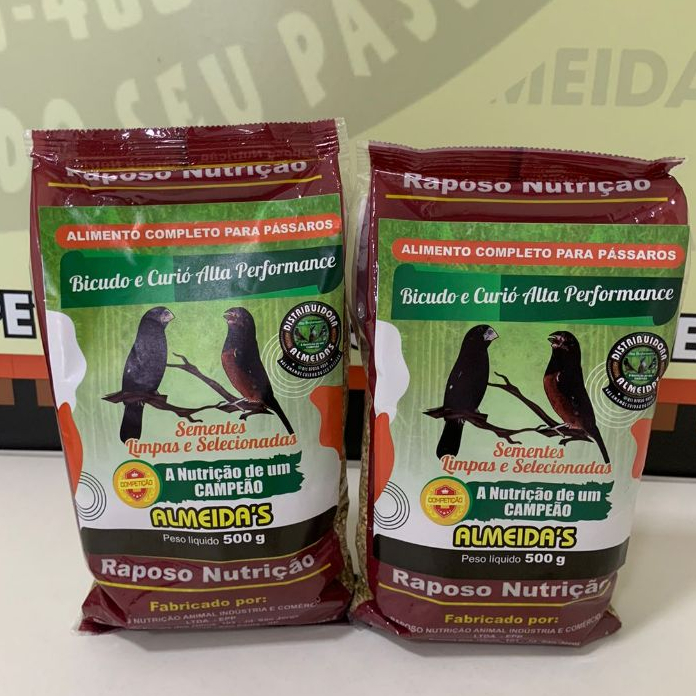 KIT C/2 BICUDO E CURIÓ ALTA PERFORMANCE 500g em Oferta na Shopee