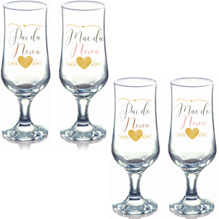 Kit 4 Taças Personalizada Pai Mãe da Noiva Mãe do Noivo Presente Casamento Madrinha Padrinho em Oferta na Shopee