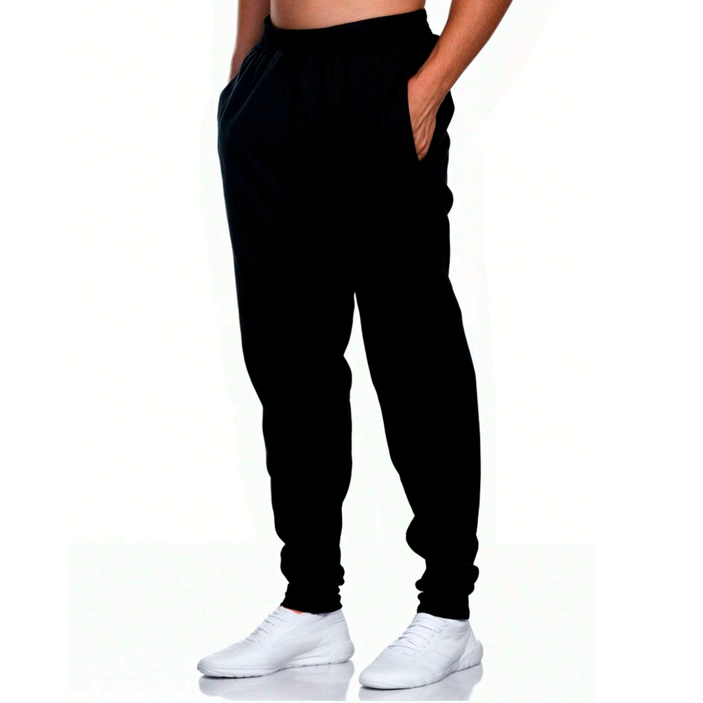 Calça Moletom Jogger Unissex Básica Lisa Calça Casual Confortável
