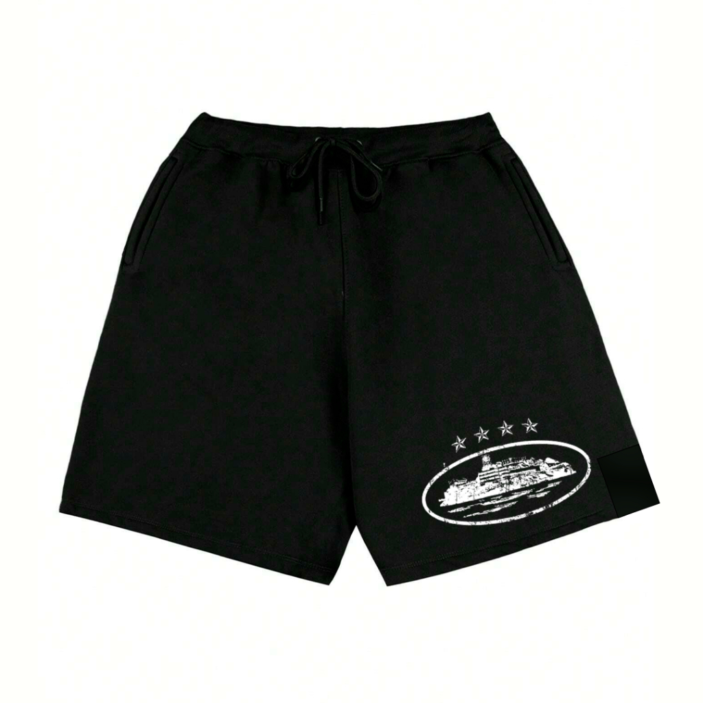 Short bermuda de moletom estampada Cortez masculina Streetwear