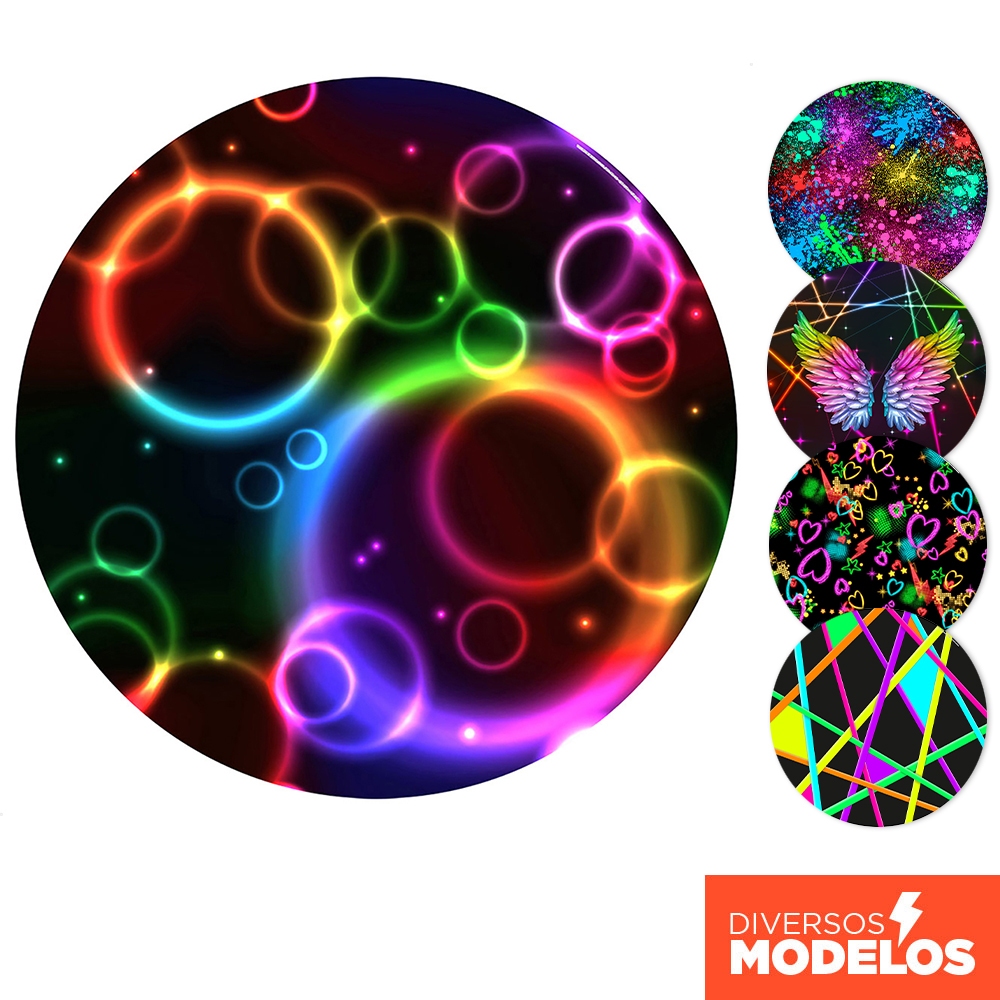 Painel Redondo Neon em tecido 1,50m com Elástico para Festas em Oferta na Shopee