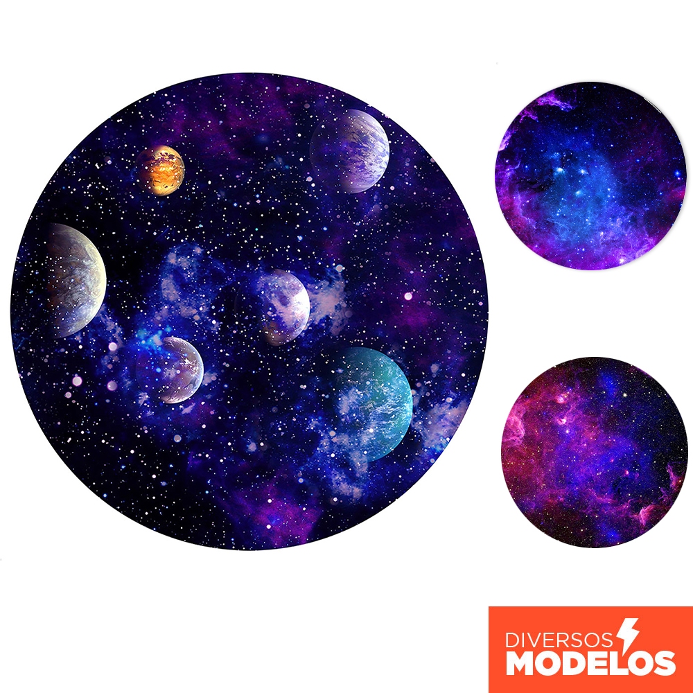 Painel Redondo Festa Planetas Galáxia Em tecido Sublimado Decorativo 1,50m Com Elástico em Oferta na Shopee