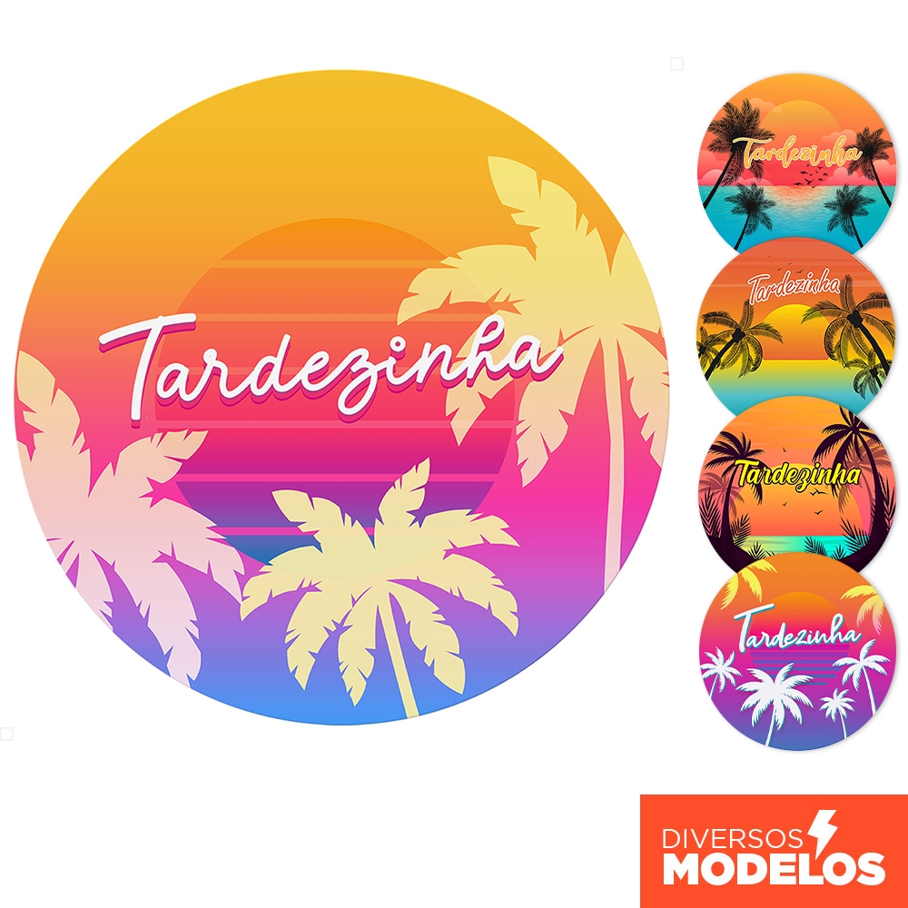 Painel Redondo Festa Tardezinha Em tecido 1,50m Sublimado Com Elástico em Oferta na Shopee