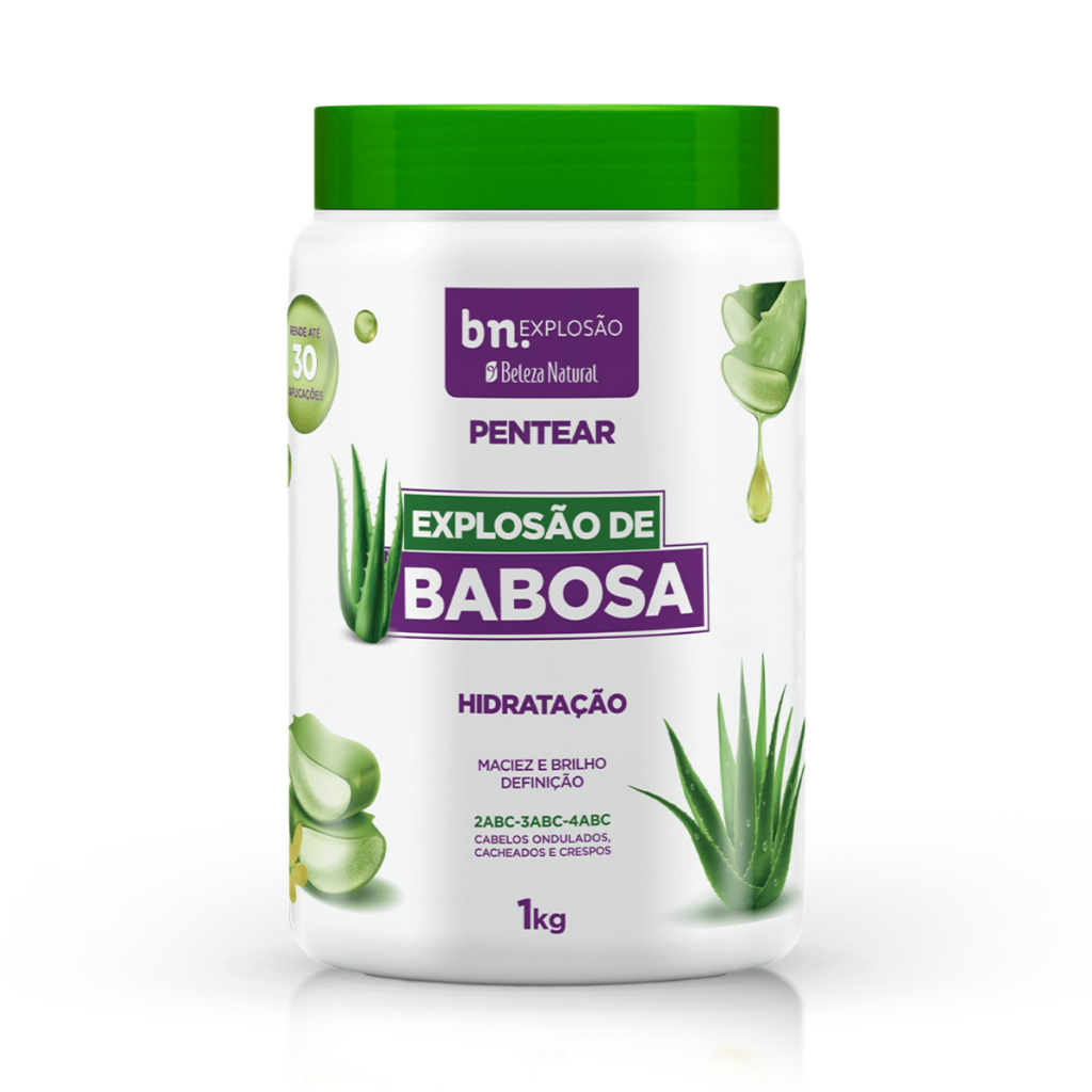 Creme de Pentear para Cachos Explosão de Babosa 1Kg – Beleza Natural - Beauty