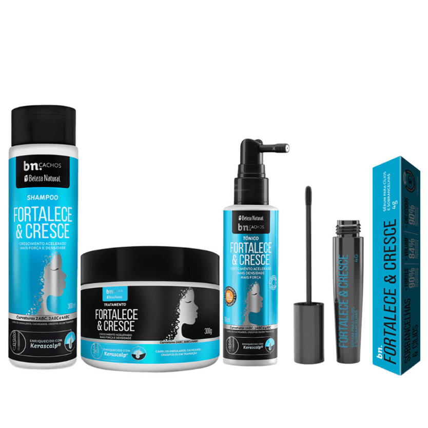 Kit Beleza Natural Fortalece e Cresce + Sérum bn.Cachos - Beauty