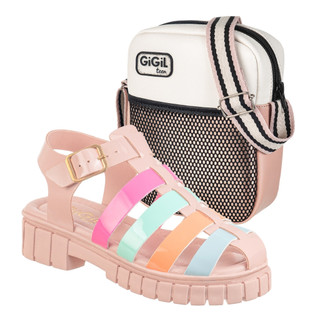 Kit Sandália Infantil Menina Papete Super Confortável Antiderrapante Emborrachada Com Bag Ombro Transversal Promoção em Oferta na Shopee