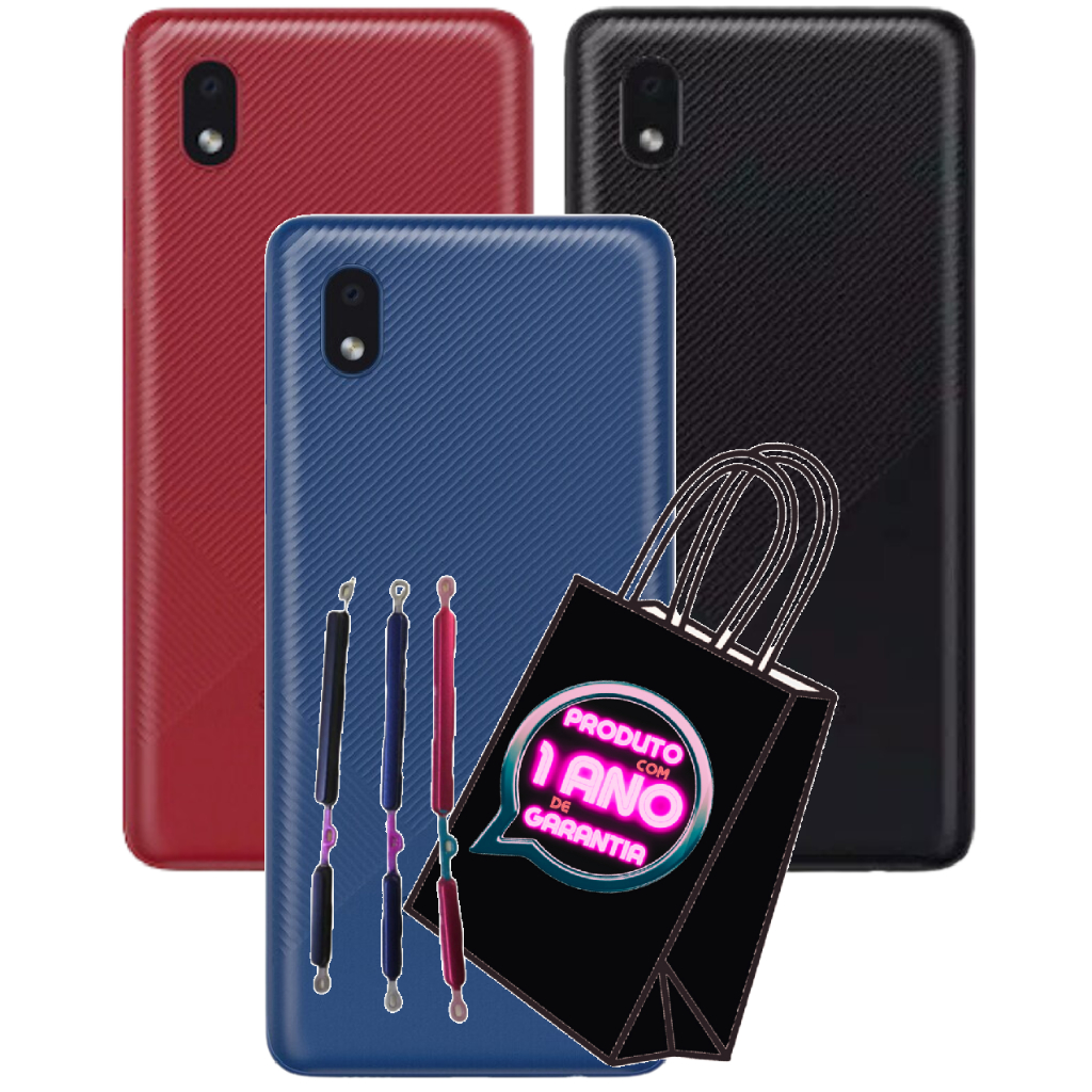 Tampa + Com Lente e Botões Laterais Compatível Com Galaxy A01 Core A013m Capa Traseira Fundo em Oferta na Shopee