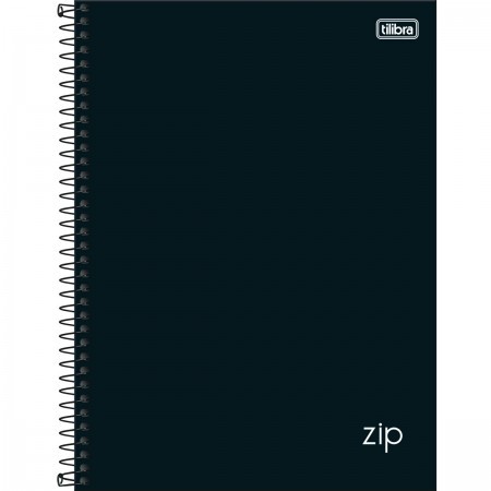 Caderno Universitário Preto Papel 56g/m² 1, 10 ou 16 matérias Zip Tilibra