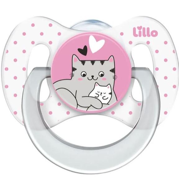 Chupeta Bico de Silicone Funny Amor 0m+ Rosa - Lillo - Mom & Baby