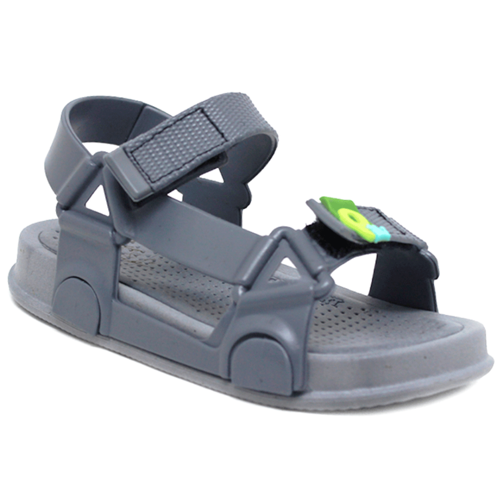 Papete Sandália Infantil Plugt Menina De Fibras Naturais Confortável - Cinza - Baby & Kids Fashion