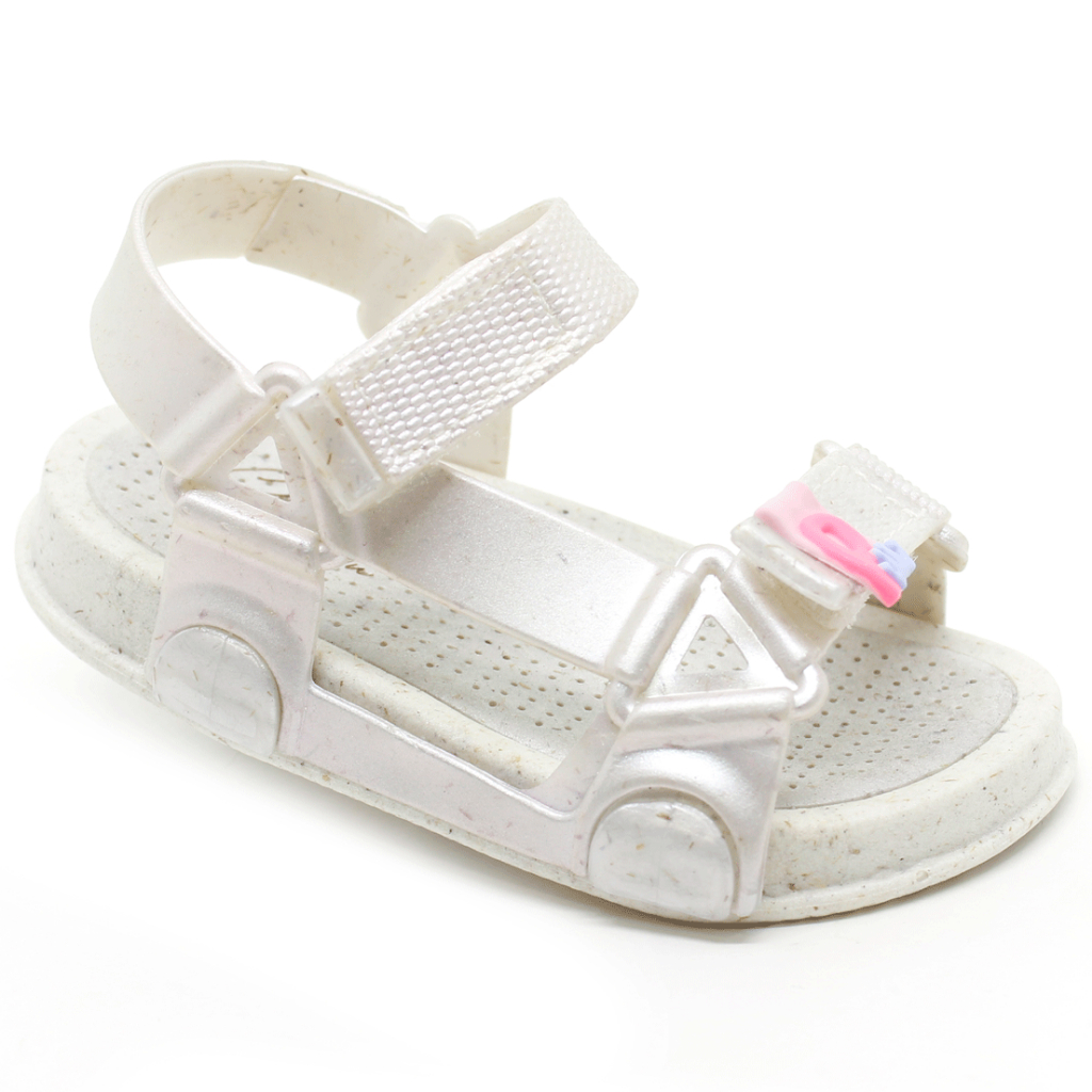 Papete Sandália Infantil Plugt Menina De Fibras Naturais Confortável Pérola em Oferta na Shopee