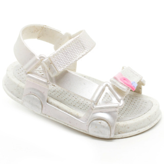 Papete Sandália Infantil Plugt Menina De Fibras Naturais Confortável Pérola em Oferta na Shopee