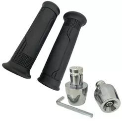 Manopla Vazada Riscadinha Cg Titan 160 + Pesinho Pcx Cromado Com Bucha