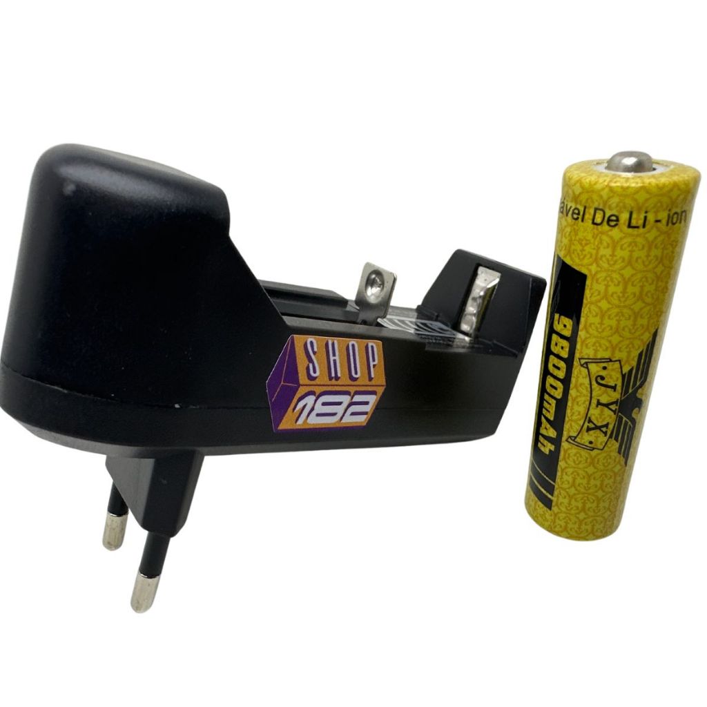 Bateria 18650 3.7v 9800mah + Carregador Universal