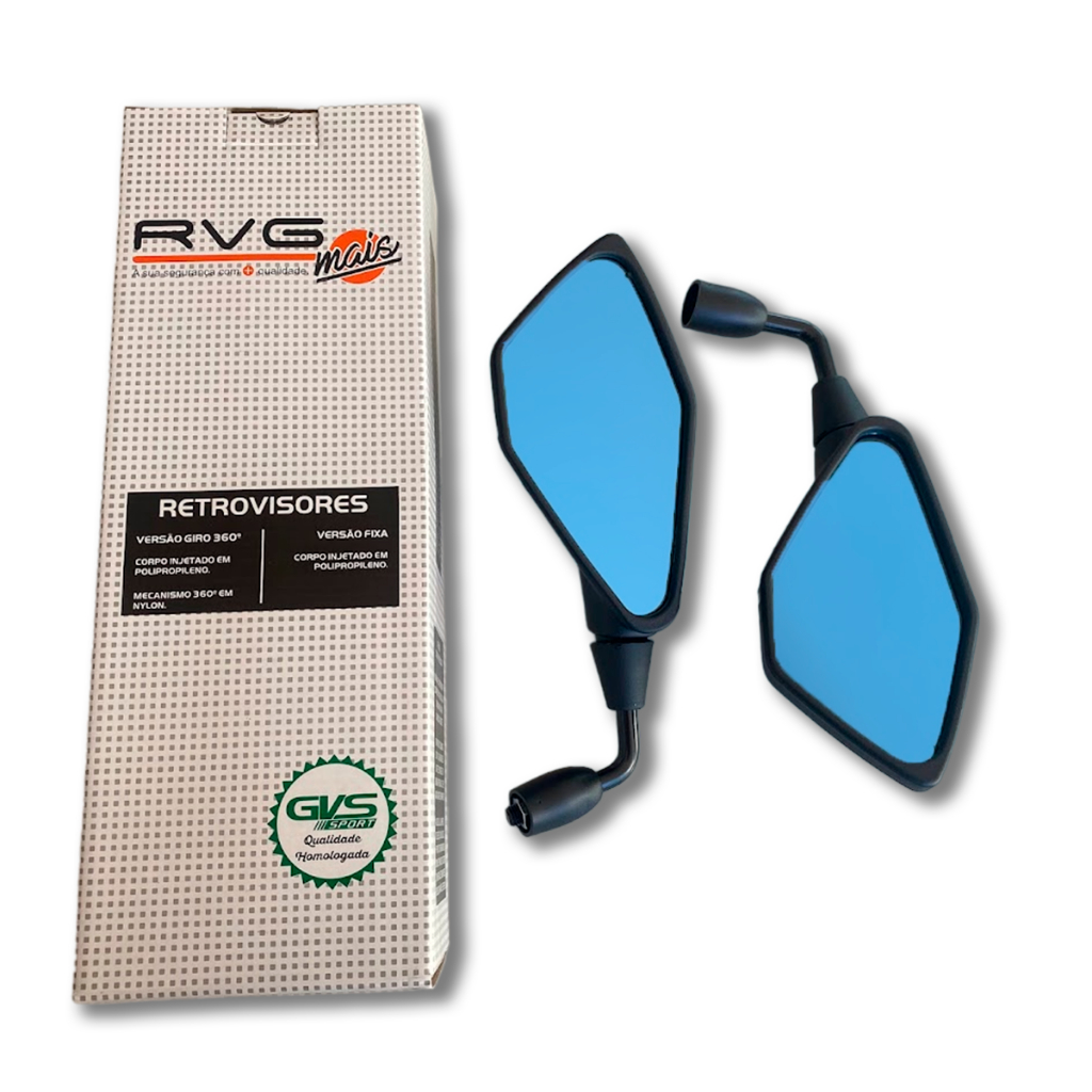 Retrovisor Kawasaki Z400 Haste Curta 90 Yamaha Plano Azul em Oferta na Shopee