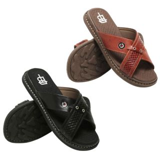 Kit 2 Pares Chinelo Masculino Ortopédico Franciscana Conforto Ortopédico