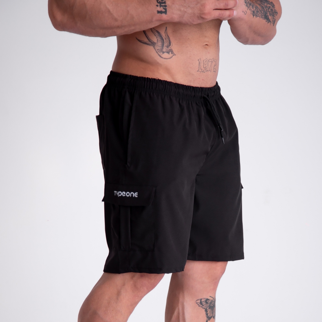 Short Cargo Bermuda Masculina Casual Tactel 5 Bolsos Streetwear