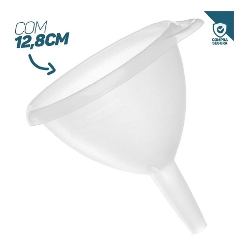 Funil De Plastico Universal 12,8cm Branco Multiuso Durável Prático Sanremo em Oferta na Shopee