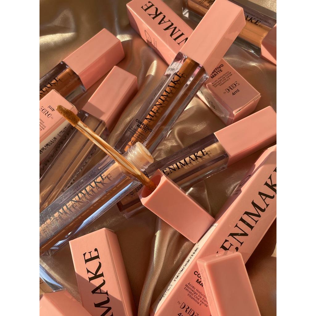 Corretivo liquido alta cobertura possui acabamento matte 4ml - Menimake by Dride