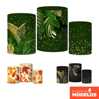 Capa Cilindro Folhagem Trio Veste Fácil Em Tecido Com Elástico Para Festas - Diversos Modelos em Oferta na Shopee