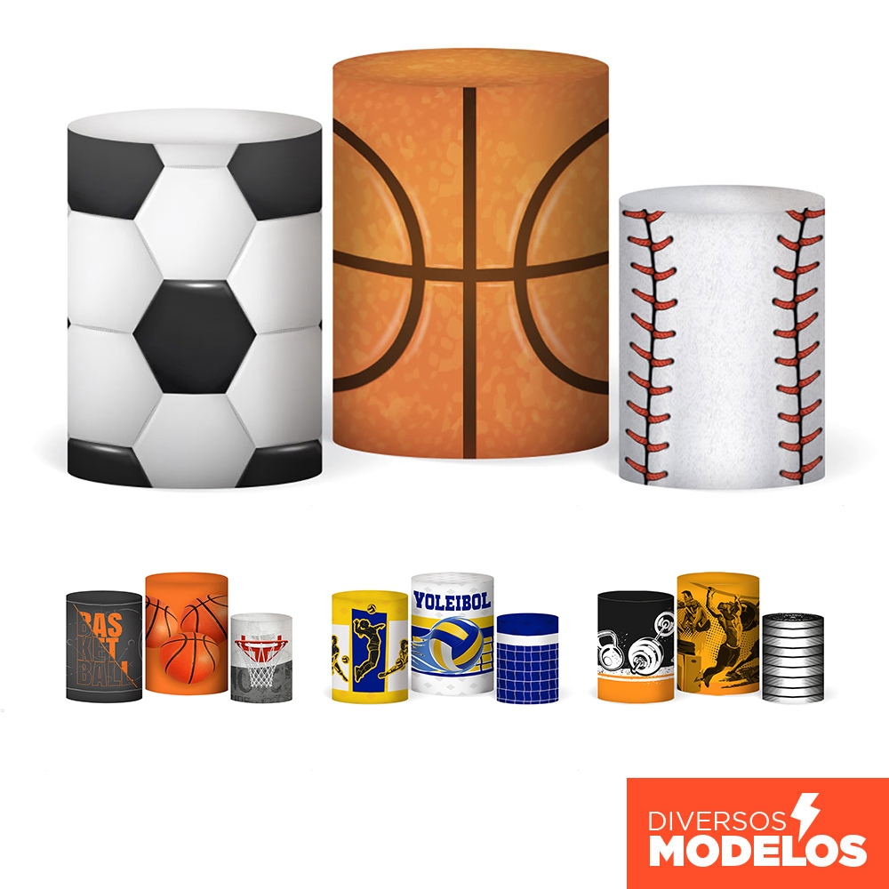 Capa DE Cilindro Festa Esportes Veste Fácil em Tecido com Elástico Decorativo em Oferta na Shopee