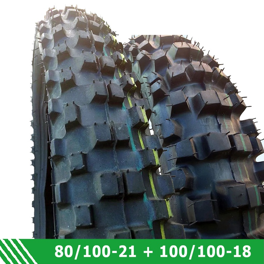 Par Pneu 80/100-21 + 100/100-18  TRILHA Xre 300 Tornado Lander 250 CB 400 CB 450 TDM 225