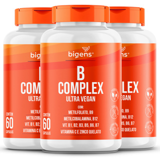 BIGENS KIT 3X COMPLEXO B VITAMINA B COMPLEX 60 CAPS em Oferta na Shopee