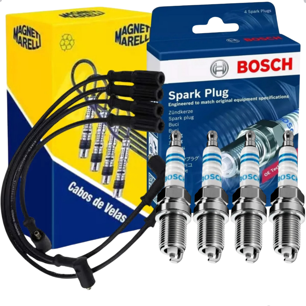 Kit Cabo + Vela Ignição Fiat Palio Punto Doblo Fiorino Ideia Siena em Oferta na Shopee