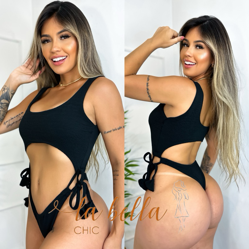 Body Maiô Cavado Lateral Anitta Biquíni Amarração Lateral Asa Delta
