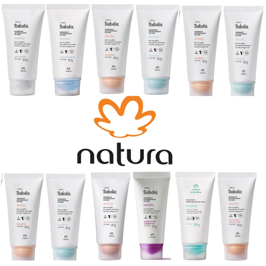 Antitranspirante em Creme Tododia Natura - 80g Algodão, , Erva Doce, Macadâmia,  Ameixa , Baunilha)