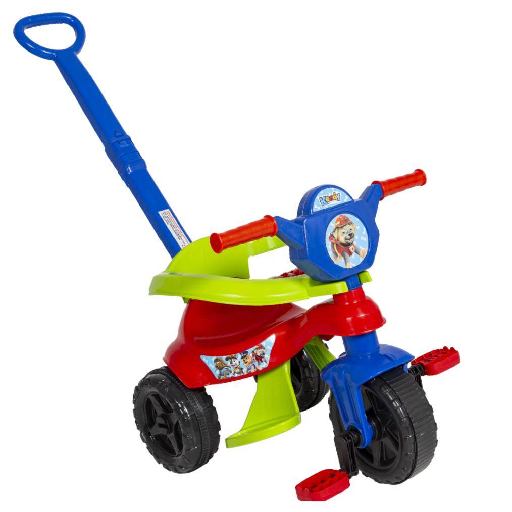 Triciclo Completo + Game Aplicativo 3D - Motoca Velotrol Com Empurrador e Protetor Certificado Inmetro - QUEEN SHOP em Oferta na Shopee