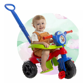 Triciclo Completo  Motoca Velotrol Com Empurrador e Protetor Certificado Inmetro Selecione...